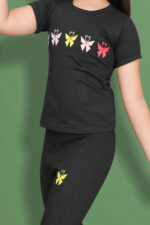 BUTTERFLY PRINT TOP, CLOTHING SETS