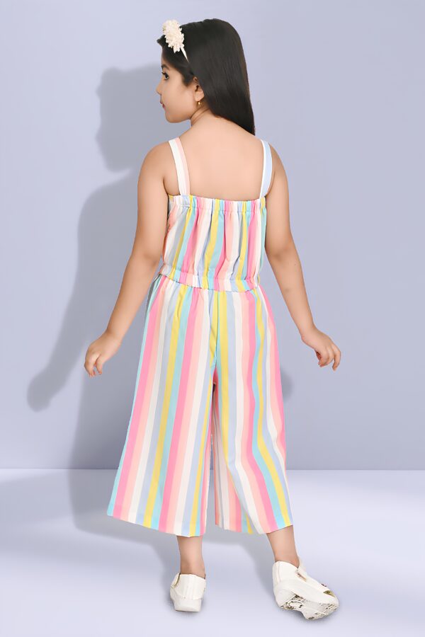 Girls striped jumpsuit