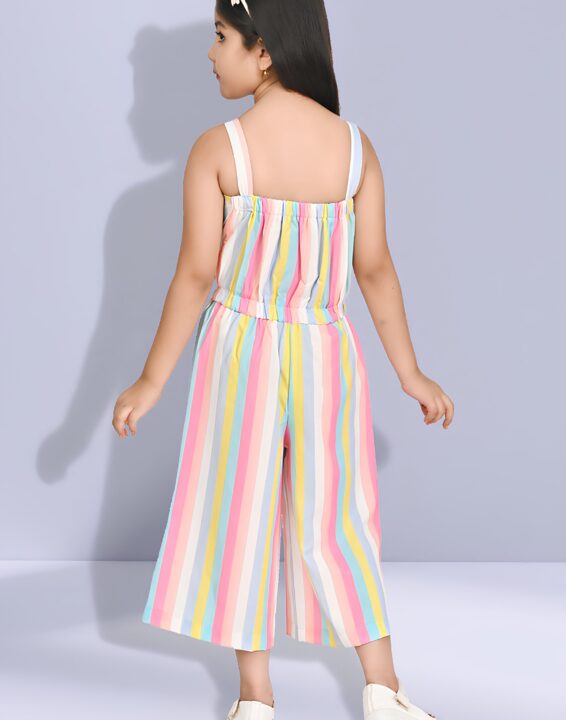 Girls striped jumpsuit