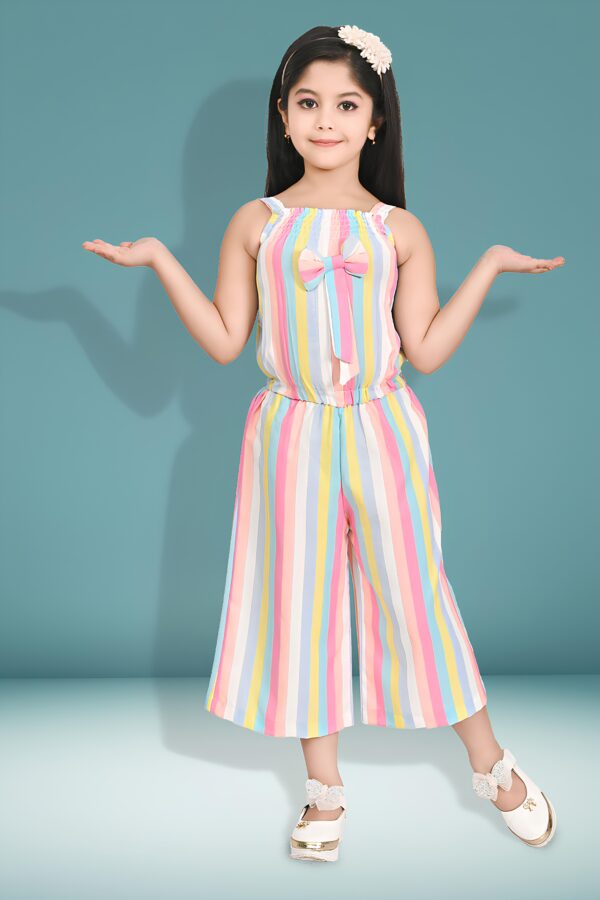 Girls striped jumpsuit