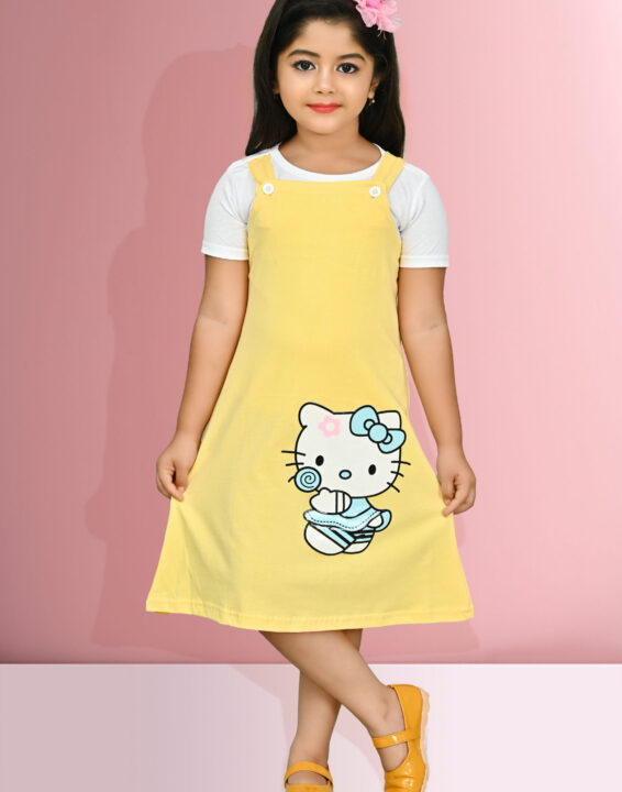 Girls casual Hello Kitty dungaree