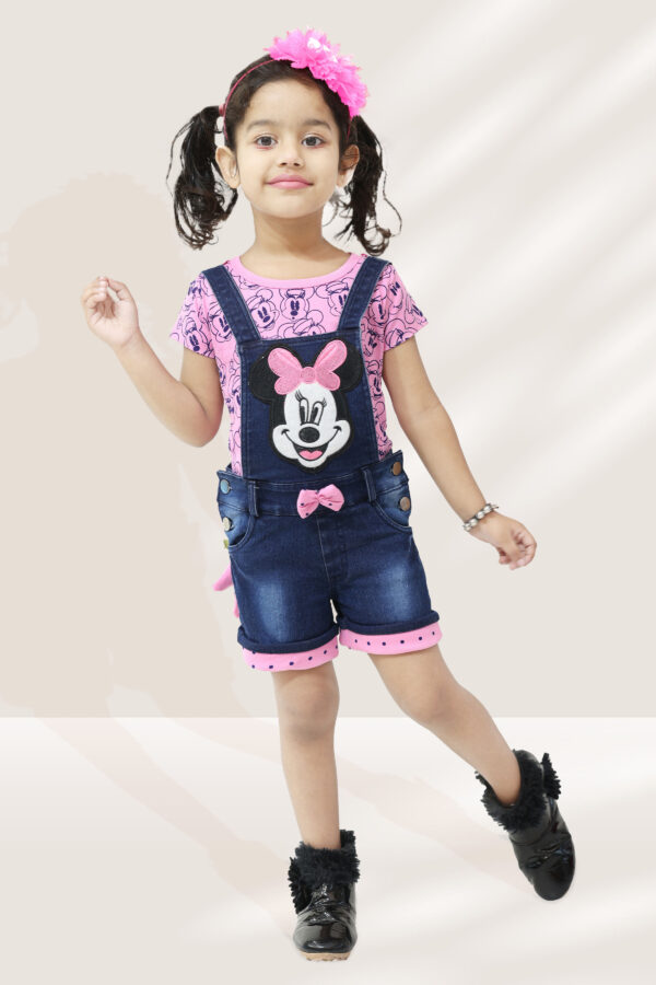 Girls Mickey themed dungaree