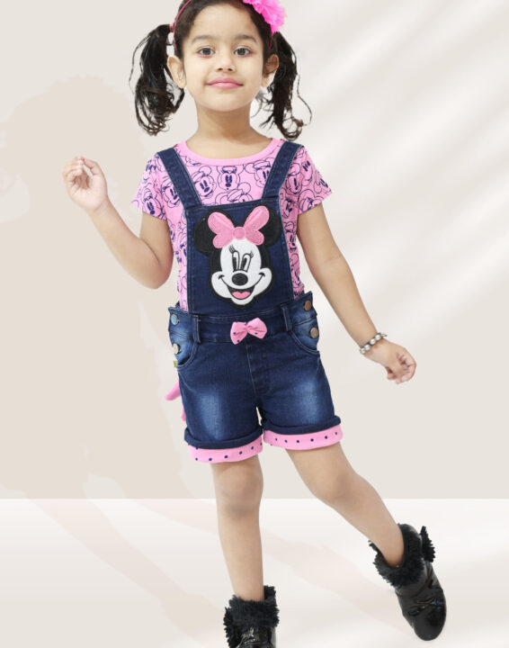 Girls Mickey themed dungaree