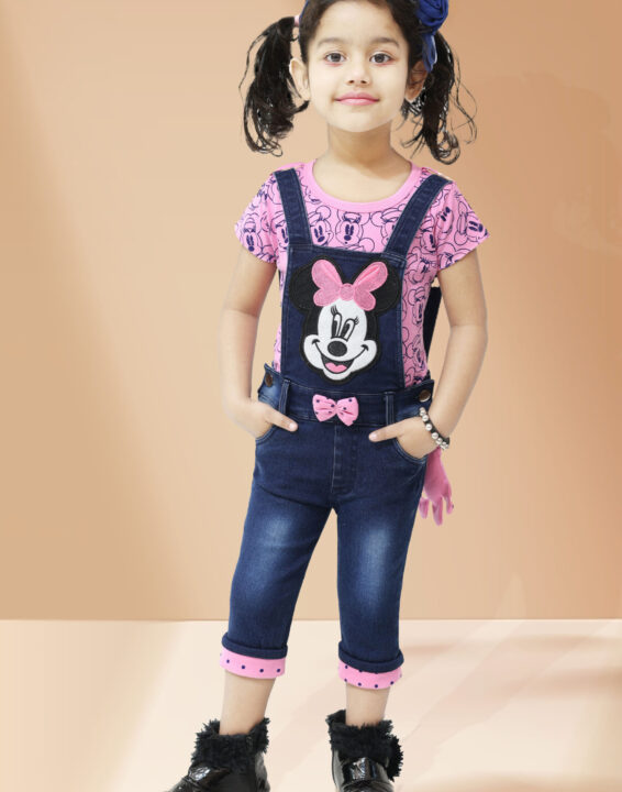 Girls Mickey mouse dungaree