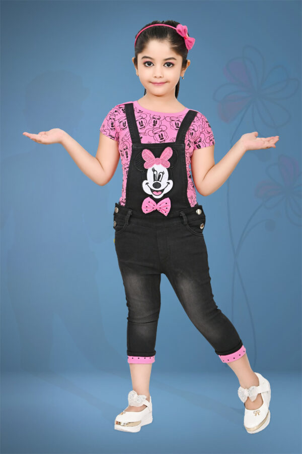 Mickey black dungaree