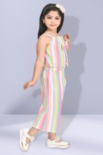 Girls striped jumpsuit