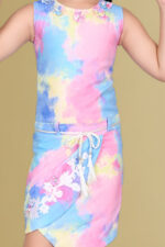 Girls tie dye A line dress