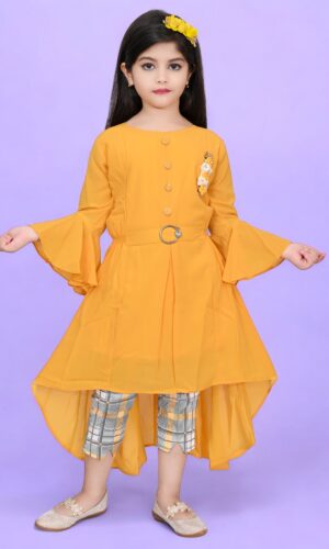 Girls long top dress set