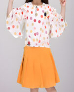 Girls polka print top and skirt